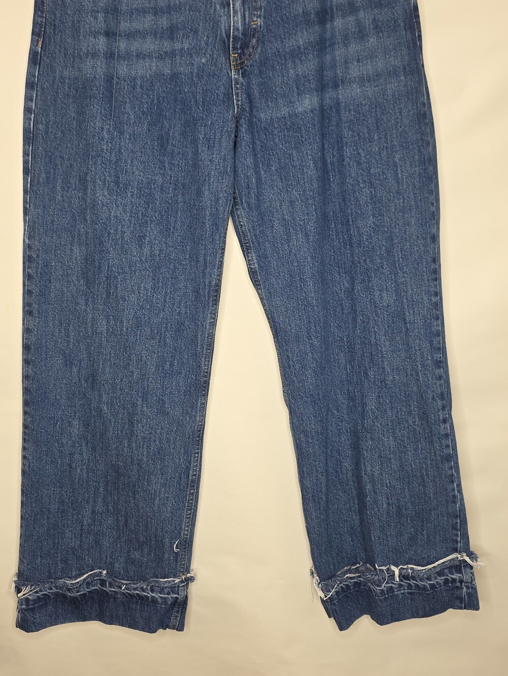 Damson Madder Sylvie Cuffed Jeans Organic Cotton Size 16 Monogrammed Pockets Y2K - Picture 5 of 16